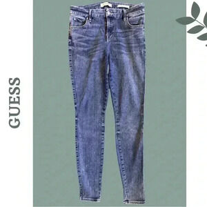 Guess Jeans Women’s Power Curvy Mid Rise Skinny Jeans Blue Soze 29